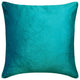 Turquoise Velvet, 26"x26" Pillow Cover Top Zipper - Velvet Turquoise Jules