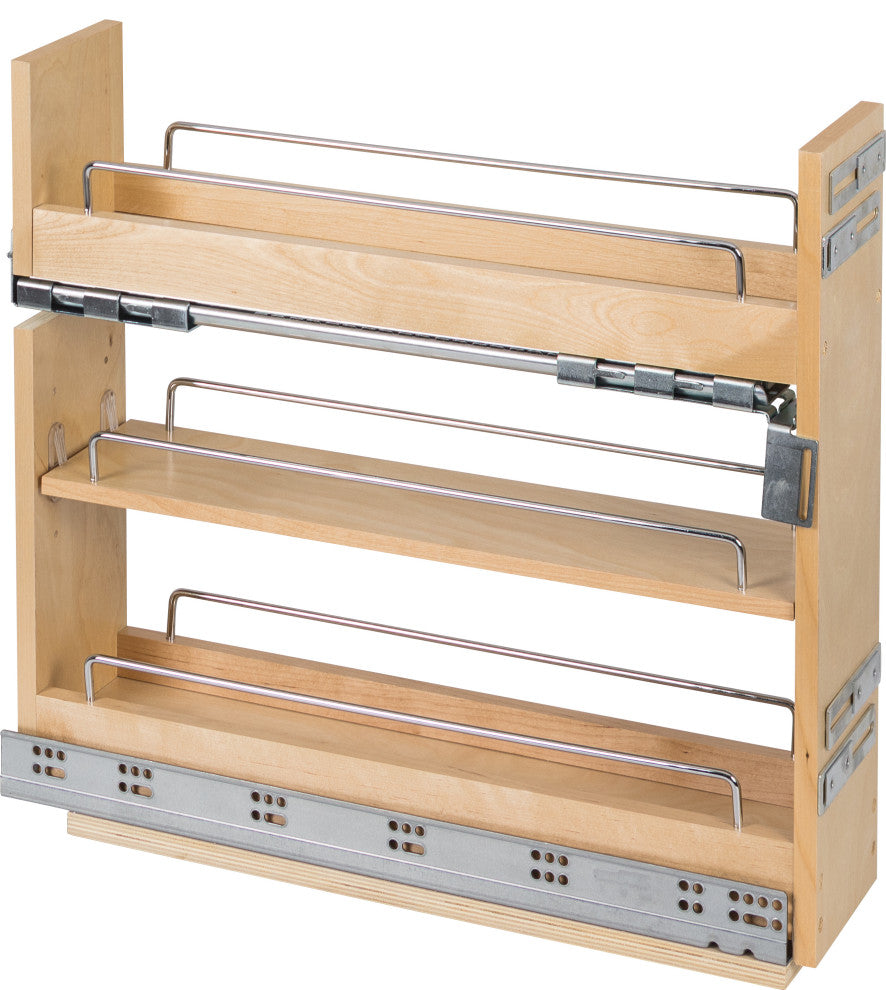 5 Inch "No Wiggle" Under Drawer Base Cabinet Pullout Built on Soft-close Slides