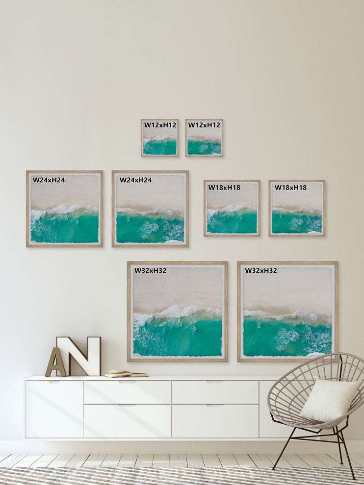 Beach and Sunshine Diptych, Set of 2, 12x12 Panels