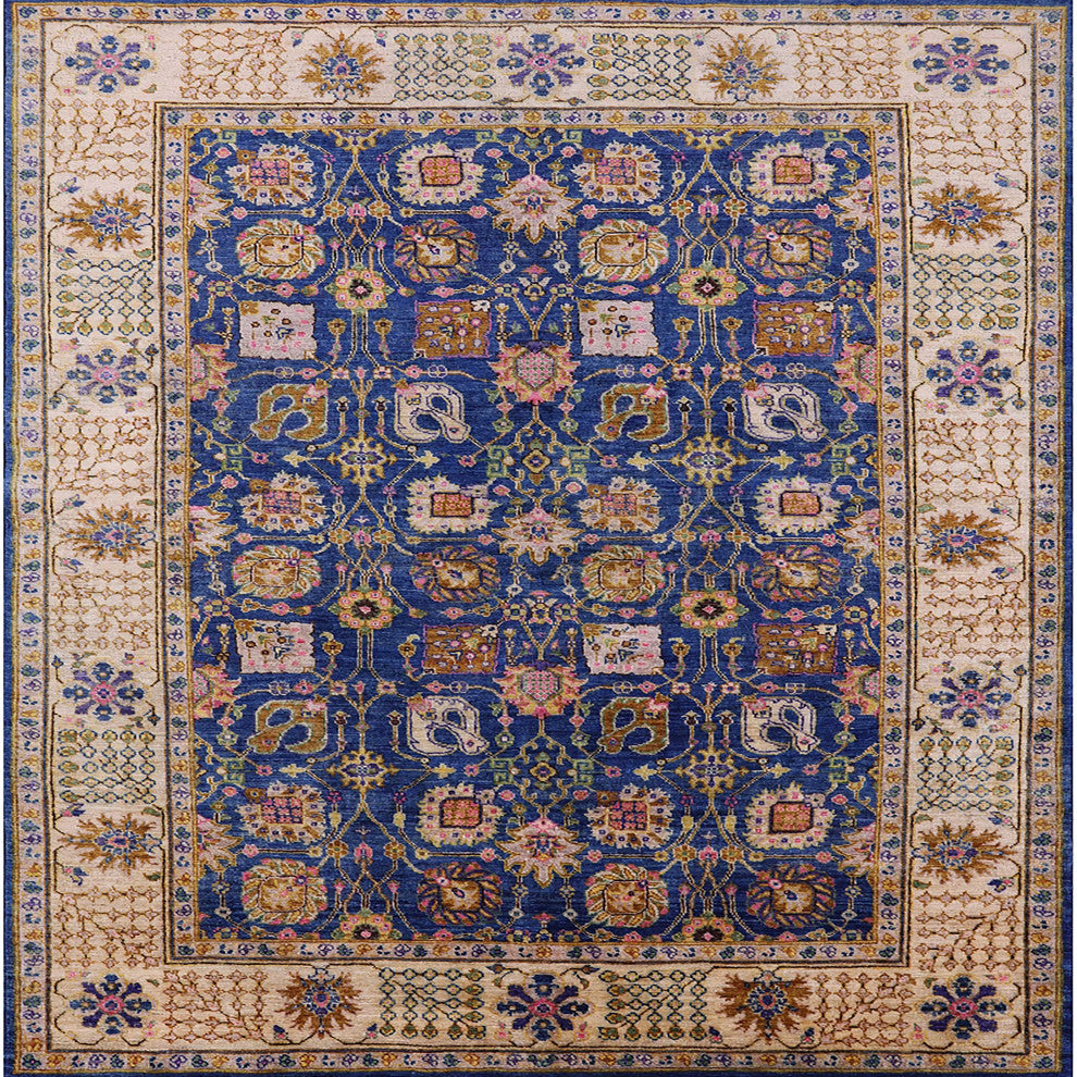Ahgly Company Indoor Square Mid-Century Modern Area Rugs, 7' Square