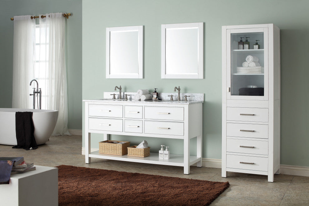 Avanity Brooks 60" Vanity Only, White Finish