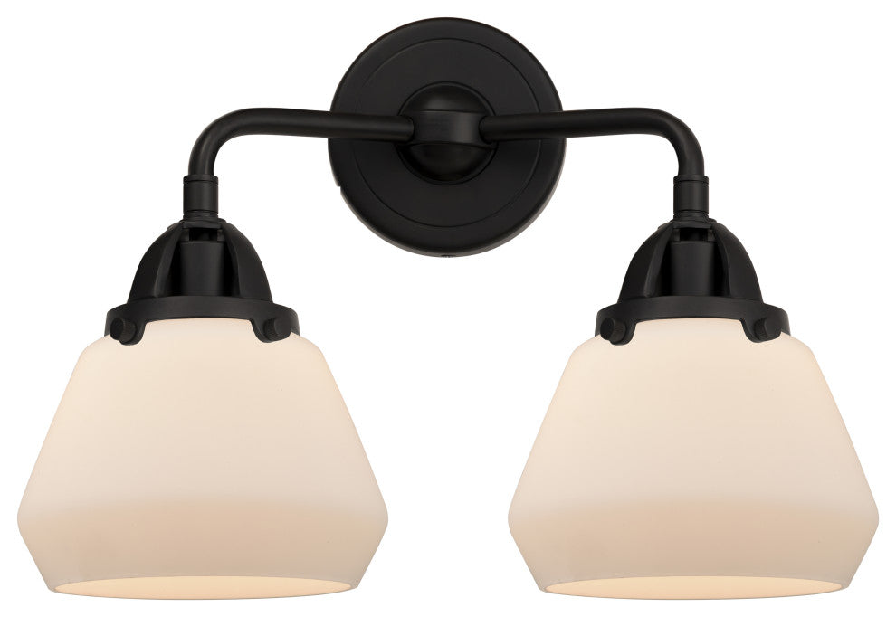 288-2W-BK-G171 Fulton 2 Light 14.75" Bath Vanity Light, Matte Black