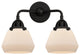 288-2W-BK-G171 Fulton 2 Light 14.75" Bath Vanity Light, Matte Black