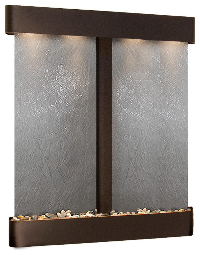 Cottonwood Falls Water Fountain, Black Featherstone, Blackened Copper, Round