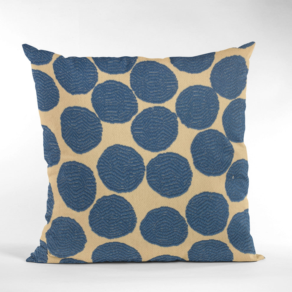 Plutus Blue Spotty Dot Luxury Throw Pillow, 12"x20"