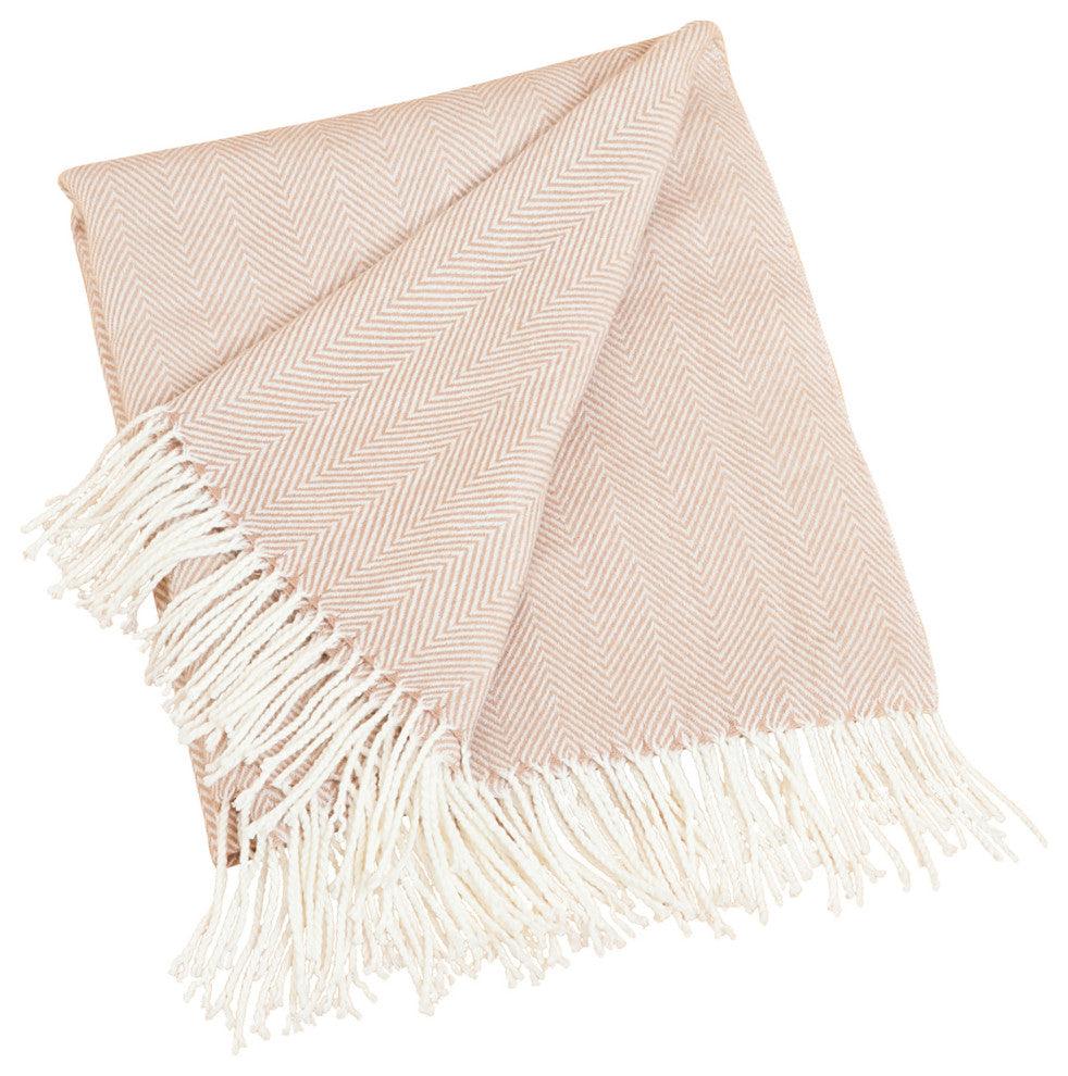 Herringbone Throw, Camel