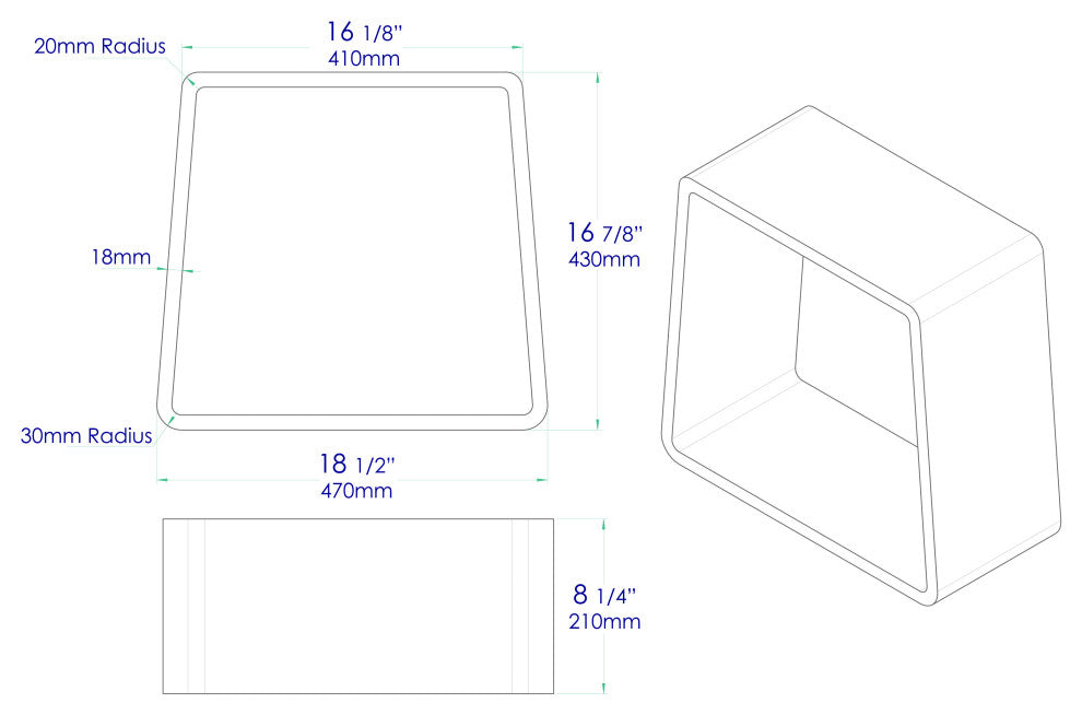 Alfi Brand White Matte Solid Surface Resin Bathroom / Shower Stool