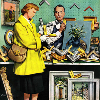 "Frame-Up" Painting Print on Canvas by Stevan Dohanos