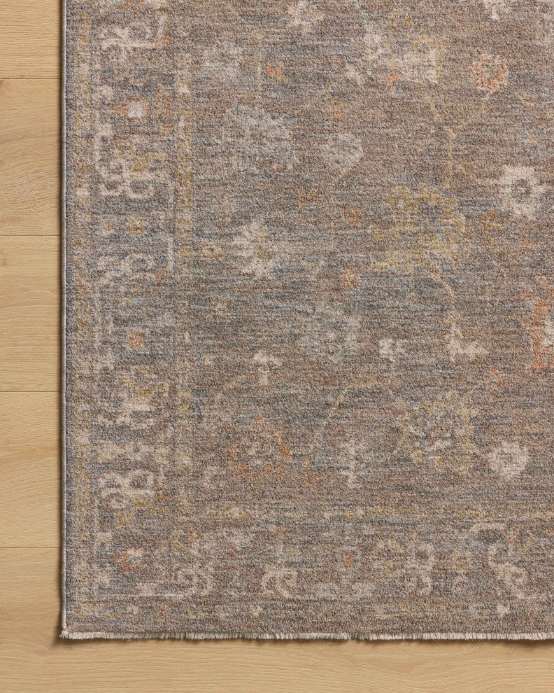 Chris Loves Julia x Loloi Louisa Stone / Multi 5''-3" x 5''-3" Round Area Rug