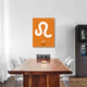 "Leo Zodiac Sign White on Orange" Fine Art Print