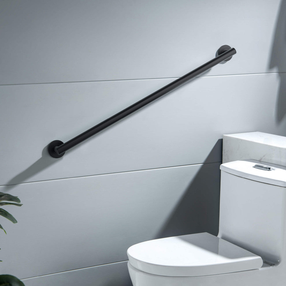 36" Stainless Steel Bathroom Safety Grab Bar, Matte Black