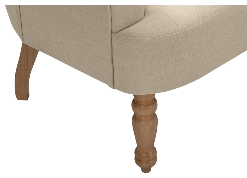 Rustic Manor Ronaldo Accent Chair Upholstered, Linen, Light Beige