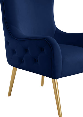 Alexander Velvet Upholstered Accent Chair, Navy