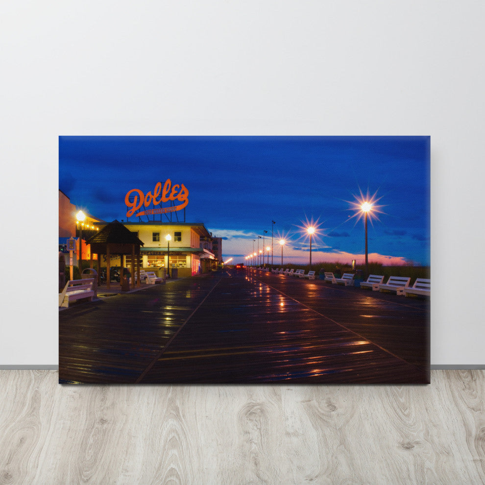 Early Morning at Dolles Night Photography Canvas Wall Art Print, 24" X 36"