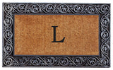 Prestige Silver Monogram Doormat 18"x30", Letter L