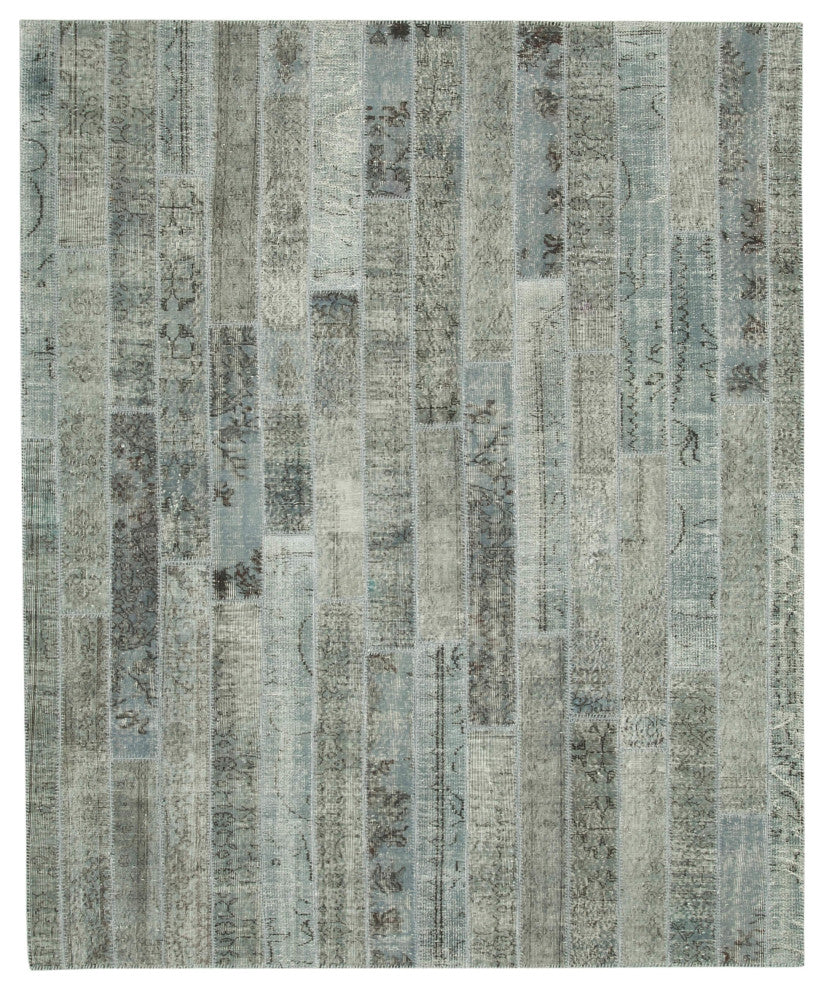 Rug N Carpet - Handwoven Anatolian 8' 2" x 9' 11" Overdyed Patchwork Area Rug