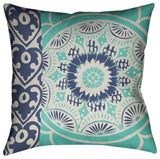 Laural Home Blue Batik II 18" X 18" Indoor Decorative Pillow