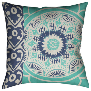 Laural Home Blue Batik II 18" X 18" Indoor Decorative Pillow