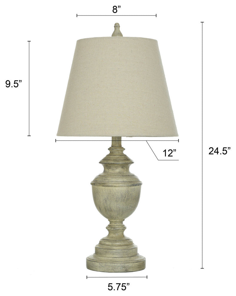 Mario Table Lamp, Weathered Grey