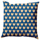 Simple Tulip Design Decorative Throw Pillow, Dark Cobalt Blue, 26"x26"