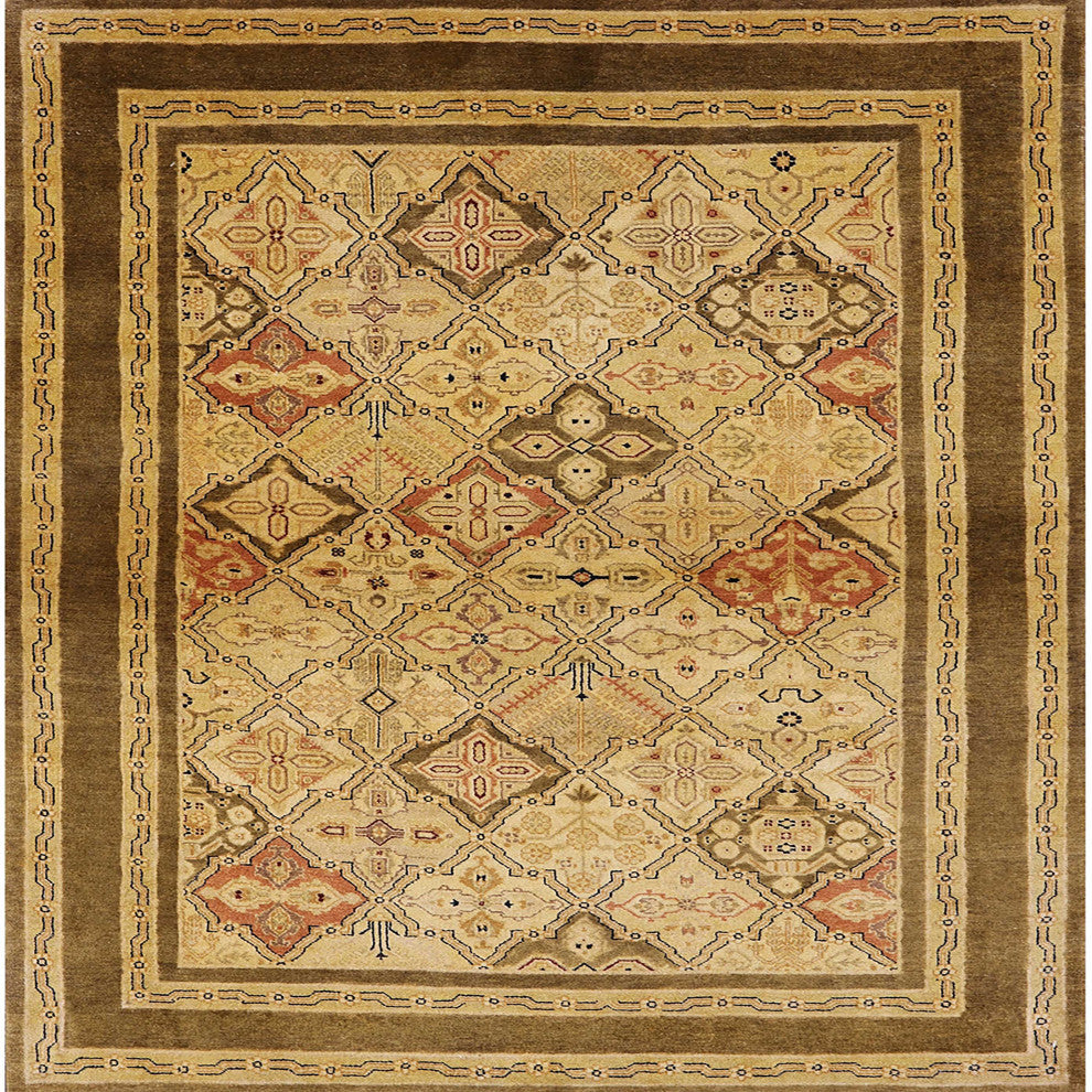 Ahgly Company Indoor Square Mid-Century Modern Area Rugs, 8' Square