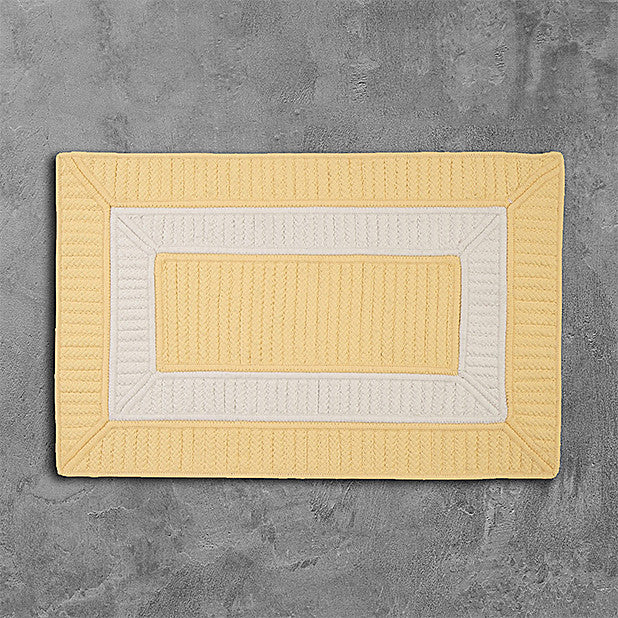 Colonial Mills Rope Walk CB90 Yellow Indoor/Outdoor Area Rug, Rectangular 3'x5'