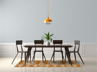 Ikat Soft Chenille Area Rug, Yellow, 5'x7'