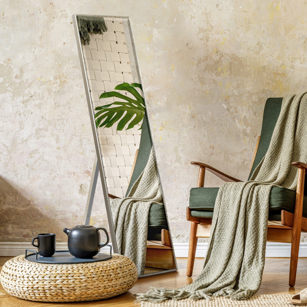 Traverse Modern Cheval Mirror, Full-Length Mirror, Floor Mirror, 64"x18"