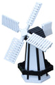 Pressure Treated Dutch Windmill, White & Black, Small