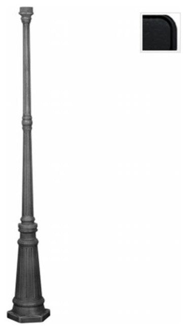 72" Surface Mount Post, Black