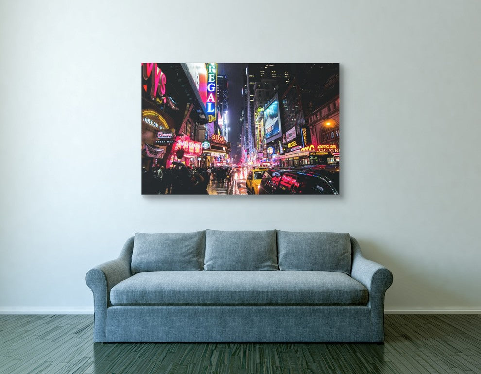 Cortesi Home "Neon New York City" by Nicklas Gustafsson, Giclee Canvas, 40"x60"