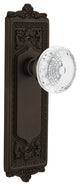 Egg and Dart Plate Passage Crystal Meadows Knob, Oil-Rubbed Bronze, 2.375"