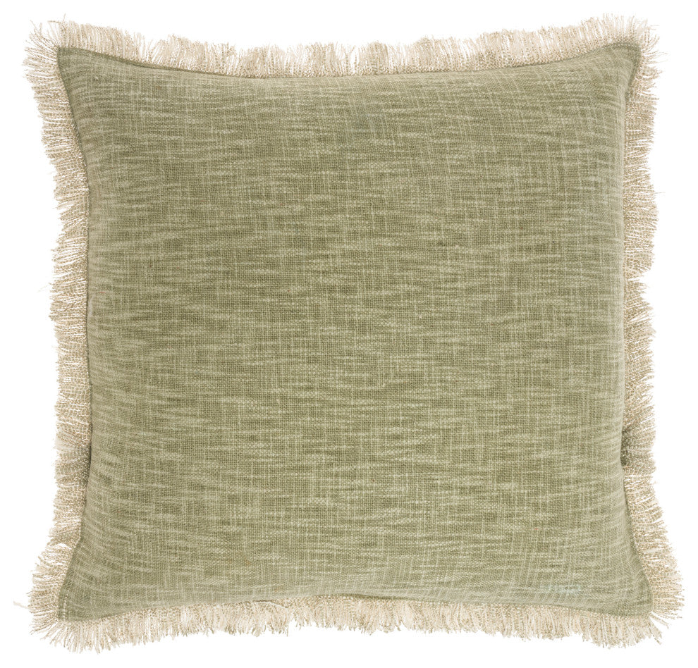 Nourison Home 22"x22" Nicole Curtis Pillow Printed Stonewash Sage Throw Pillow