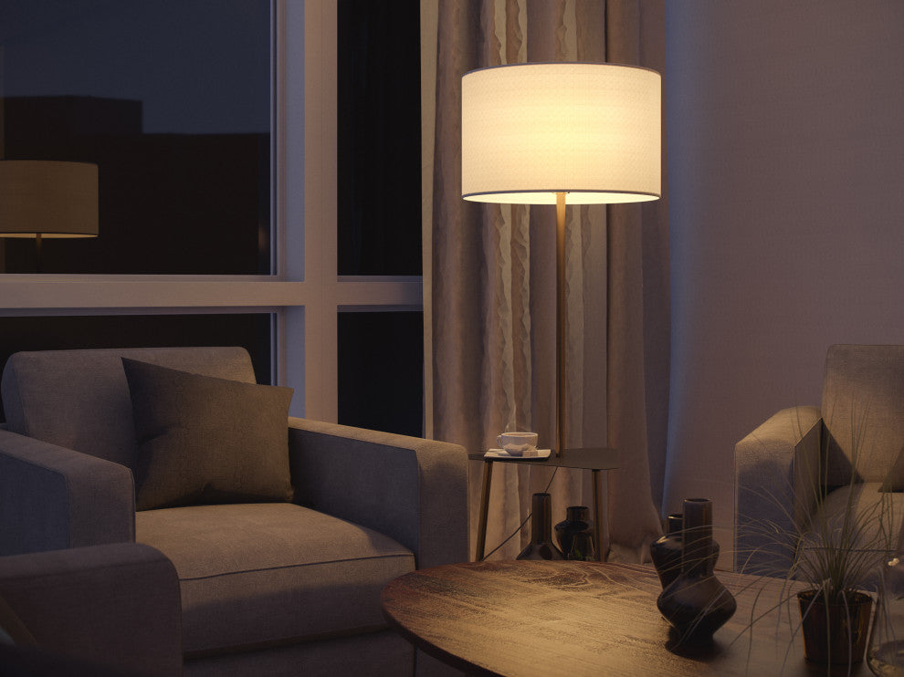 Kenroy 35344AB 1-Light Floor Lamp, Viviene