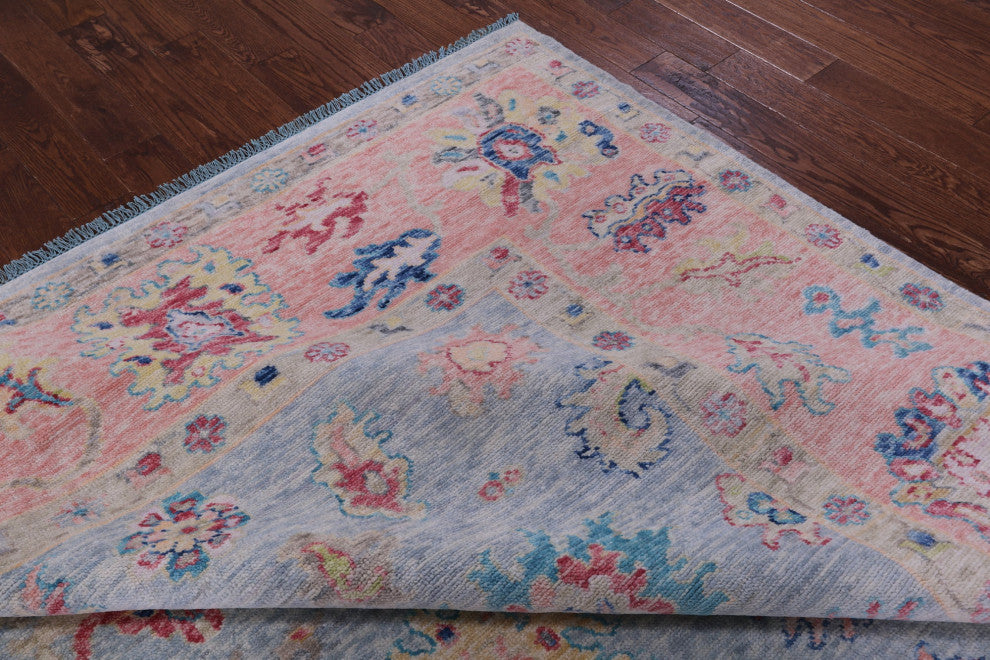 Hand Knotted Turkish Oushak Wool Rug 9' 3" X 11' 6" - Q14794