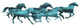Running Herd Of Horses, Wooden Decorative Wall Art, Small