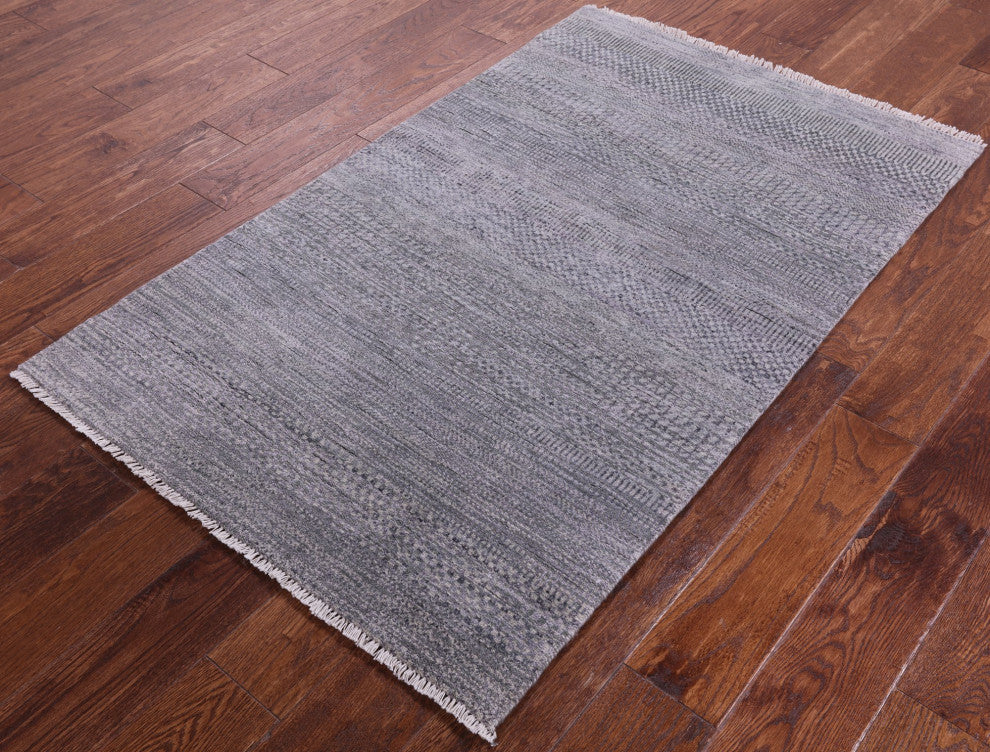 Wool and Silk Savannah Grass Handmade Rug 2' 11" X 4' 9" Q11541