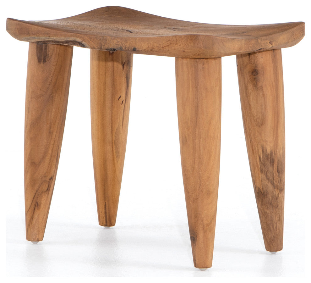 Zuri Outdoor Stool Aged Natural Teak