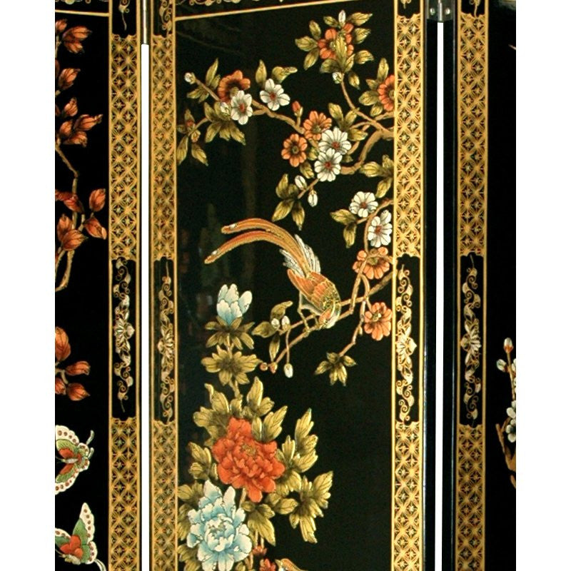 6' Tall Four Seasons Flowers Screen