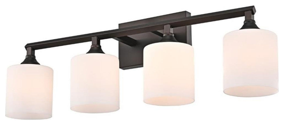 CHLOE Jane Contemporary 4 Light Rubbed Bronze Bath Vanity Fixture 29" Width