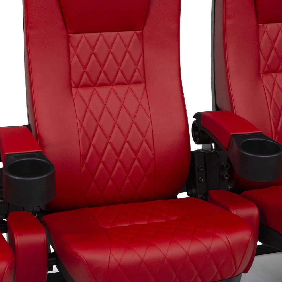 Seatcraft Madrigal Movie Theater Seating, Red, Row of 6