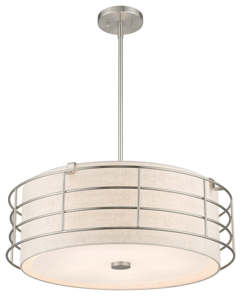 Blanchard 5-Light Brushed Nickel Pendant Chandelier