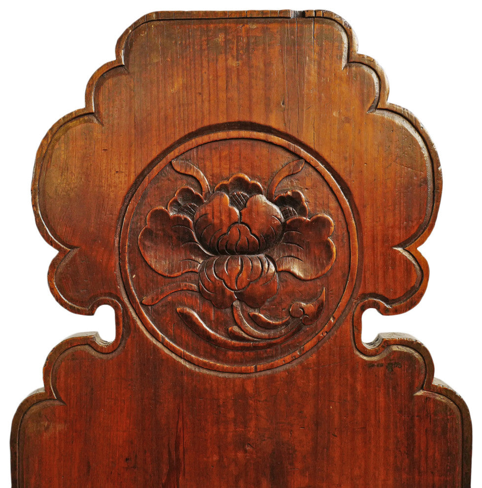 Consigned Antique Chinese Wood Lotus Chair