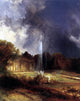 Carl Blechen Sanssouci Palace, 20"x25" Wall Decal