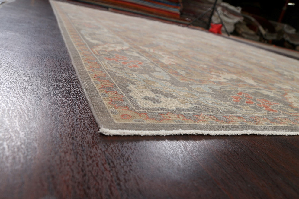 Silver Washed Traditional Turkish Ziegler Area Rug Wool Carpet 9x12