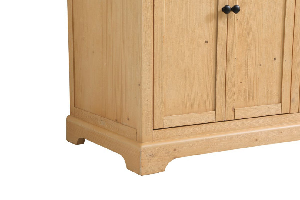 Home Living 22" Farmhouse Natural Wood-Light Bathroom Vanity