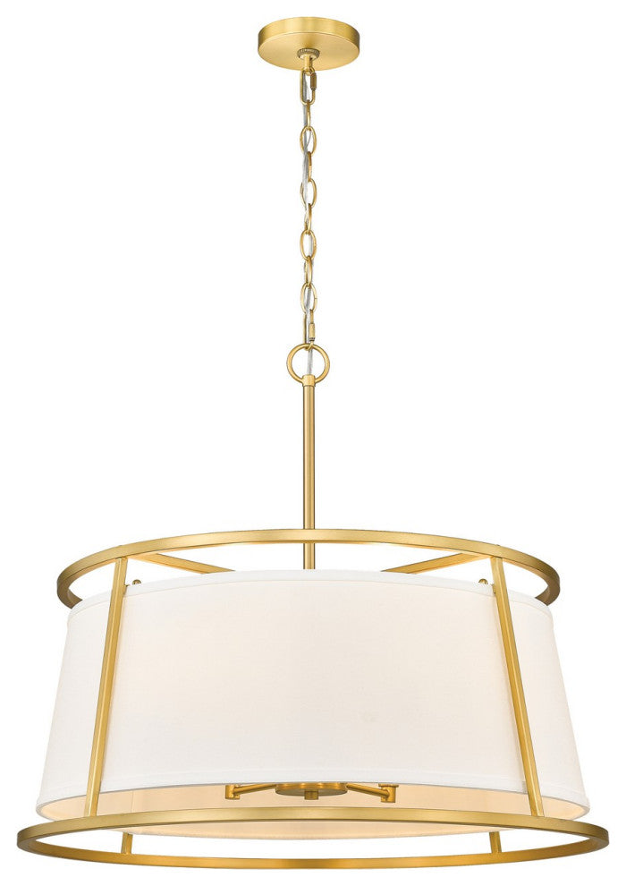 Zlite 1935-26RB 6-Light Pendant, White