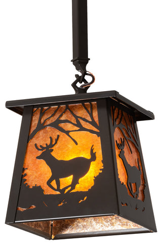 7 Square Deer at Dawn Pendant