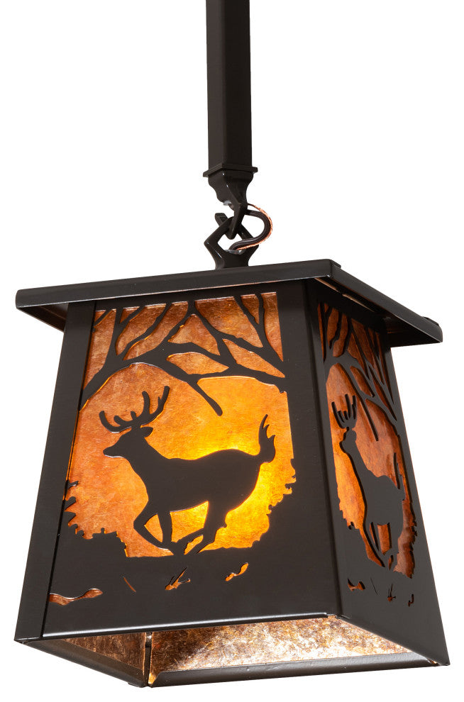 7 Square Deer at Dawn Pendant