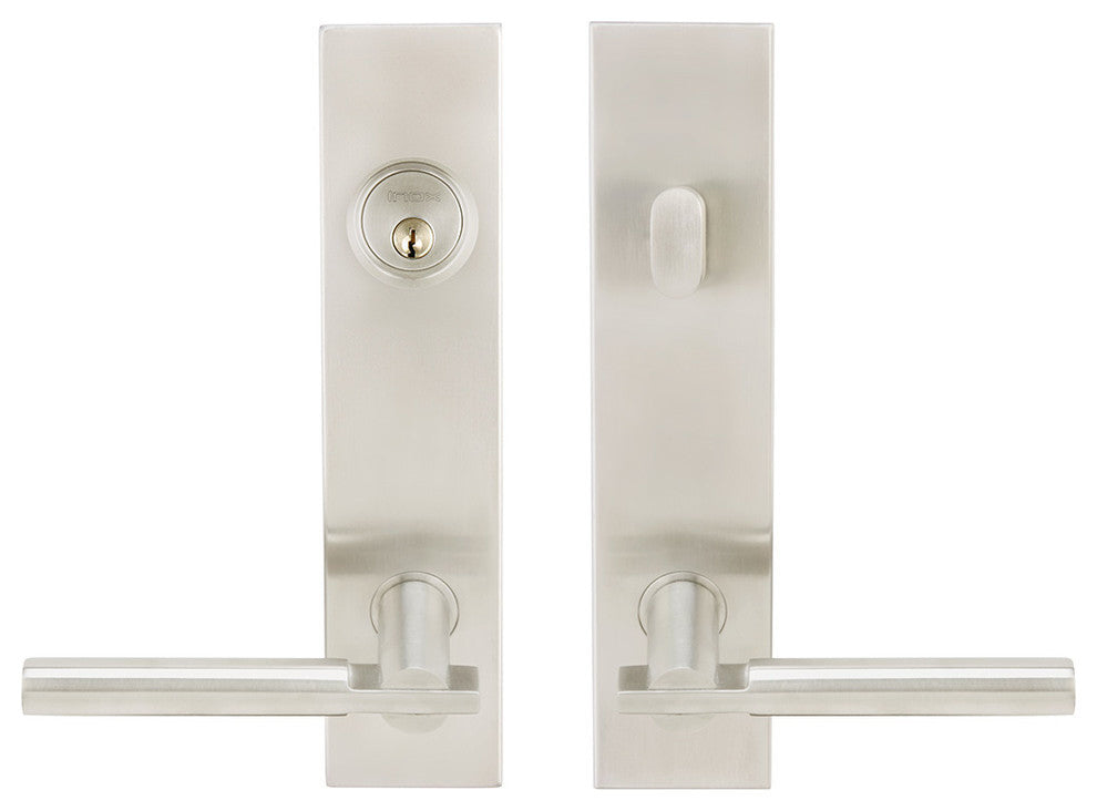 Sequoia Lever, Tubular Entry, Single Cylinder, Right Hand, Satin Stainless Steel